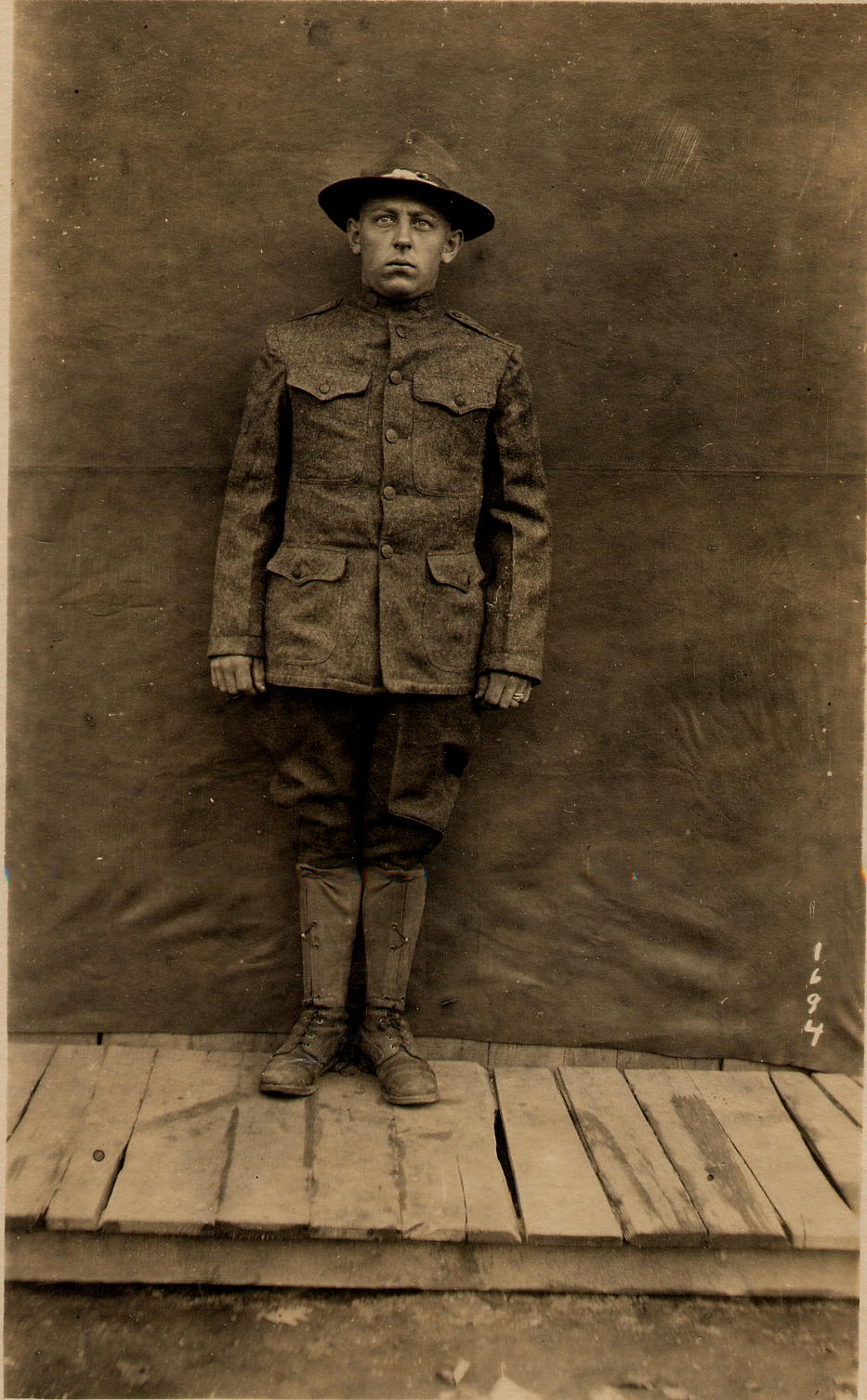 LaBurton Stevens, 1918, Camp Devans, MA.JPG